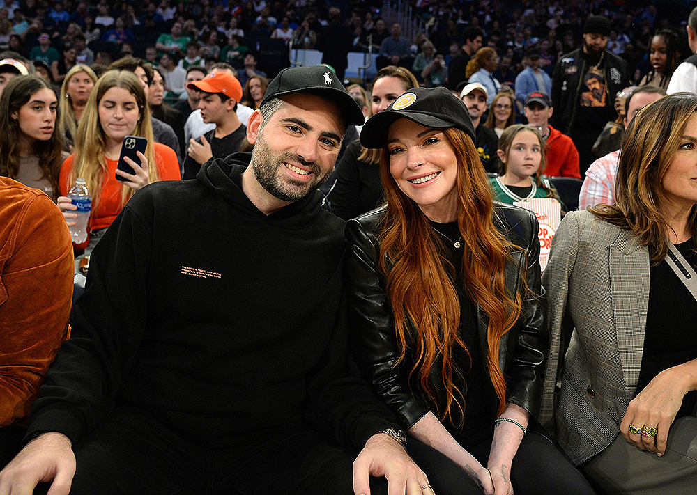 Lindsay Lohan with husband Bader Shammas
Celebrities attend Boston Celtics v New York Knicks game, New York, USA - 05 Nov 2022