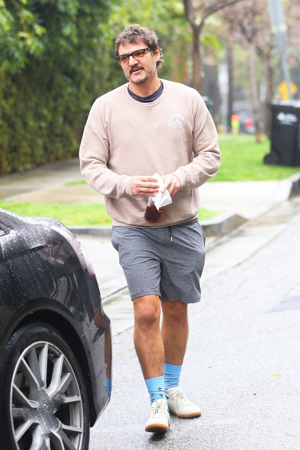 Pedro Pascal Shorts Gym Coffee BG