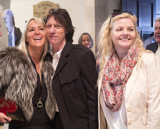 Jeff Beck & his wife Sandra smile