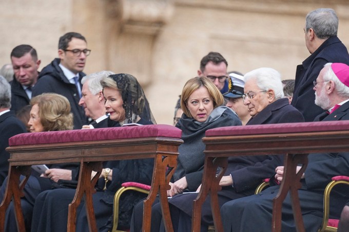 Crowds Watch The Funeral Procession