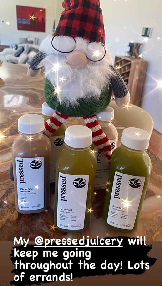 Katherine Kelly Lang sips Pressed Juicery