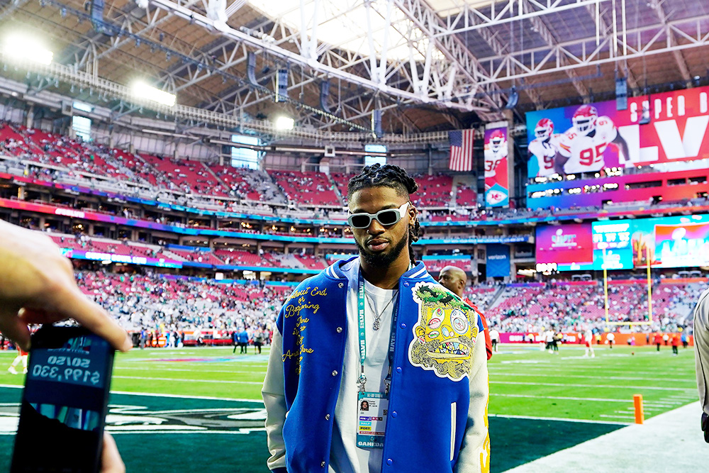 Buffalo Bills' Damar Hamlin walks the field before the NFL Super Bowl 57 football game between the Kansas City Chiefs and the Philadelphia Eagles, in Glendale, Ariz
Super Bowl Football, Glendale, United States - 12 Feb 2023