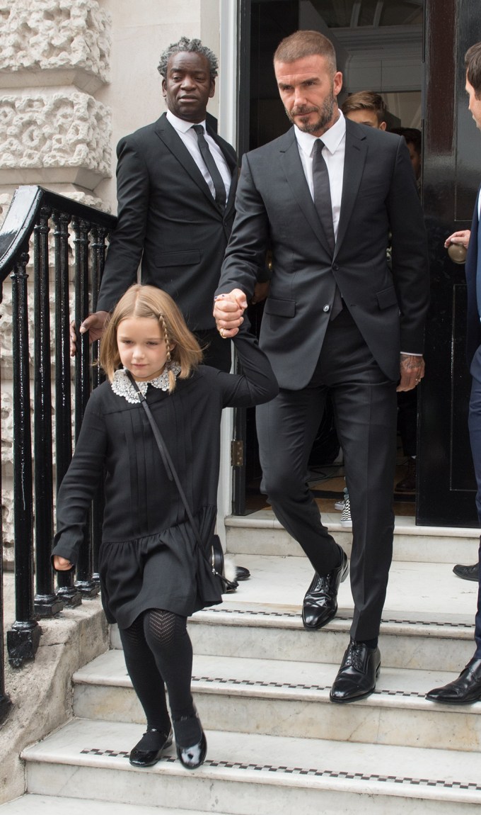 David & Harper Beckham in London