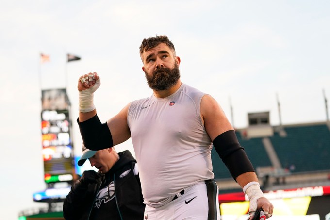 Jason Kelce Celebrates a Win