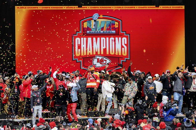 Kansas City Chiefs Players Celebrate