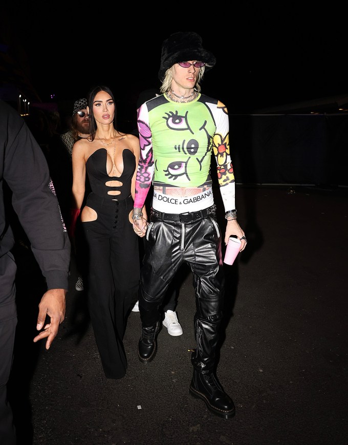 Megan Fox & Machine Gun Kelly Leave Drake’s Super Bowl Party