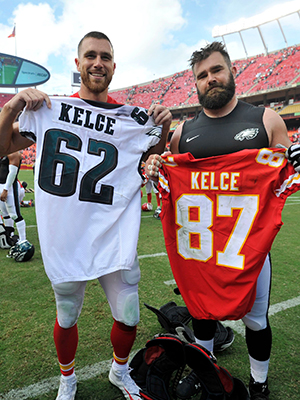 Travis Kelce and Jason Kelce