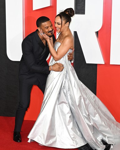 Stars walk the red carpet at the UK premiere of 'Creed III' in Leicester Square, London.Pictured: Michael B. Jordan,Tessa ThompsonRef: SPL5522663 150223 NON-EXCLUSIVEPicture by: Zak Hussein / SplashNews.comSplash News and PicturesUSA: +1 310-525-5808London: +44 (0)20 8126 1009Berlin: +49 175 3764 166photodesk@splashnews.comWorld Rights