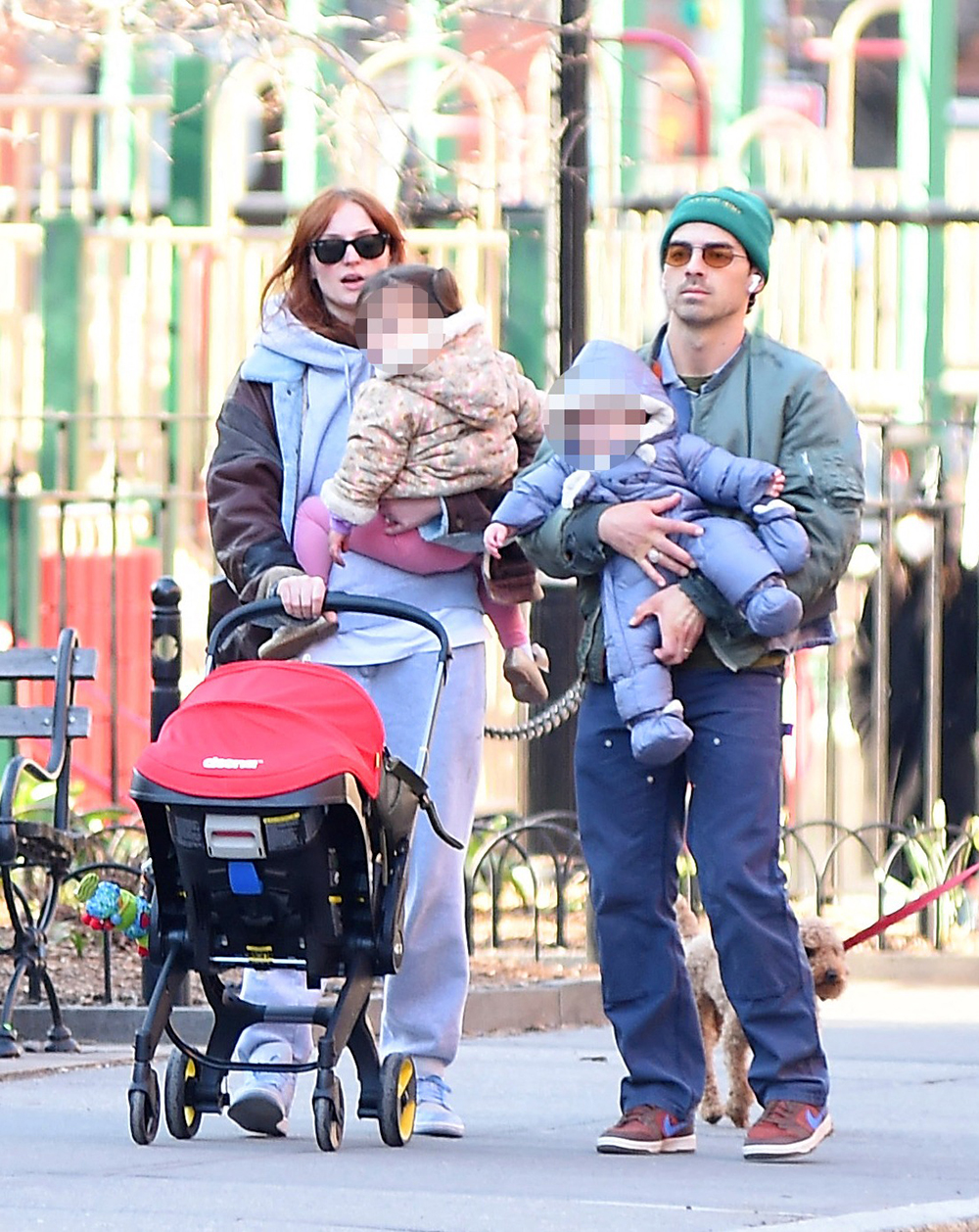 EXCLUSIVE: Joe Jonas and Sophie Turner take their daughters to a playground in West Village, NYC