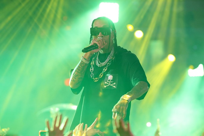 Tyga Performs At A Super Bowl Pre-Party