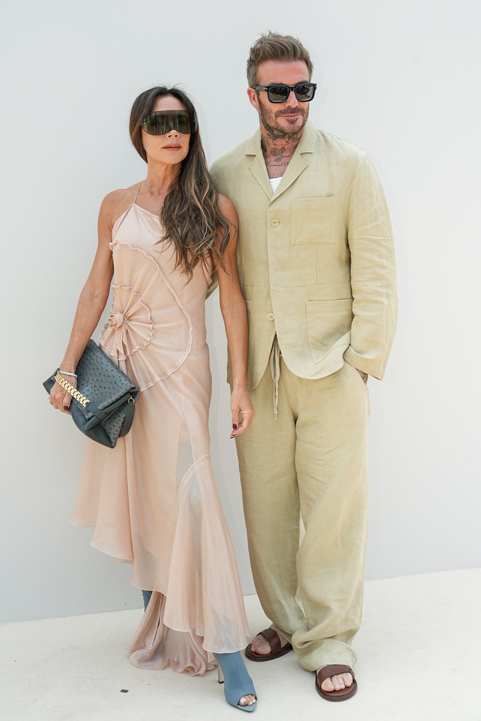 Victoria & David Beckham at the Jacquemus show