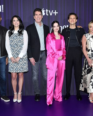 Ann Harada, Keegan-Michael Key, Cecily Strong, Cinco Paul, Dove Cameron, Aaron Tveit, Jane Krakowski and Jaime Camil
'Schmigadoon' TV Series photocall, New York, USA - 21 Mar 2023