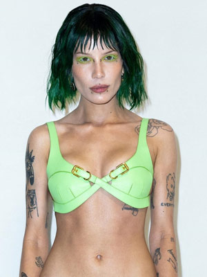 halsey green hair