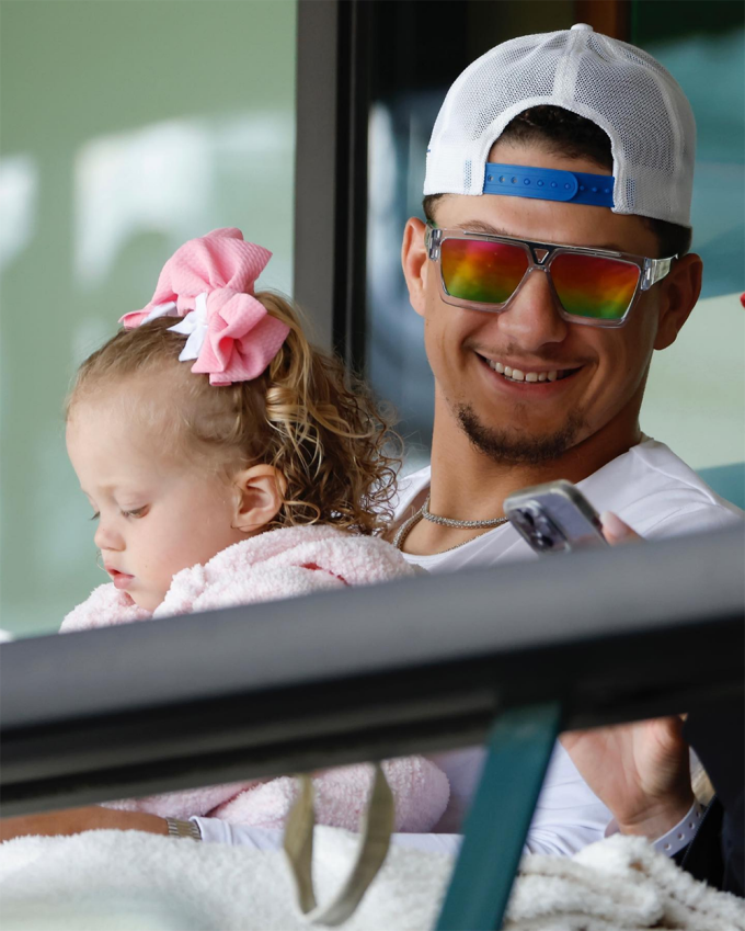 Patrick Mahomes and daughter Sterling Skye