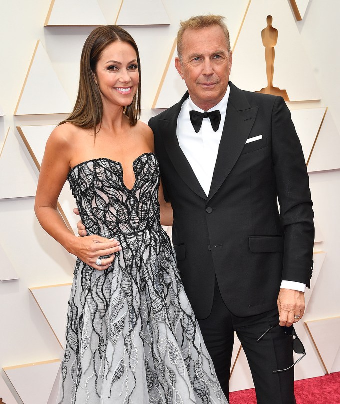 Christine Baumgartner and Kevin Costner