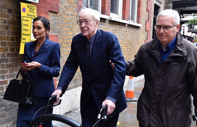 Michael Caine at a memorial service for Leslie Bricusse