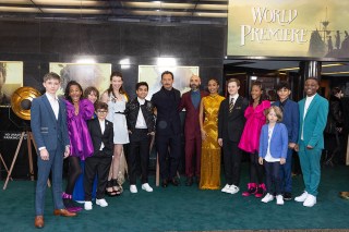 (L to R)Joshua Pickering, Kelsey Yates, Florence Bensberg, Sebastian Billingsley-Rodriguez, Ever Anderson, Alexander Maloney, Jude Law, David Lowery, Yara Shahidi, Noah Matofsky, Kelsey Yates, LaLa Nestor, Felix de Sousa and Caelan Edie attend the Peter Pan and Wendy World Premiere on April 20, 2023 in London, England. (Photo by StillMoving.net for Disney)
Peter Pan & Wendy World Premiere, London, United Kingdom - 20 Apr 2023