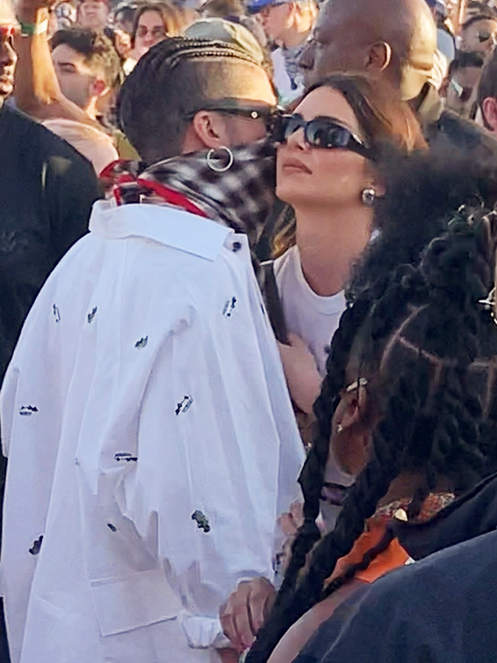 *EXCLUSIVE* Kendall Jenner and Bad Bunny show some PDA at Coachella