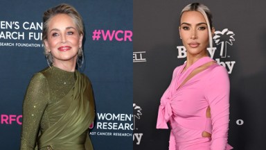 Sharon Stone and Kim Kardashian