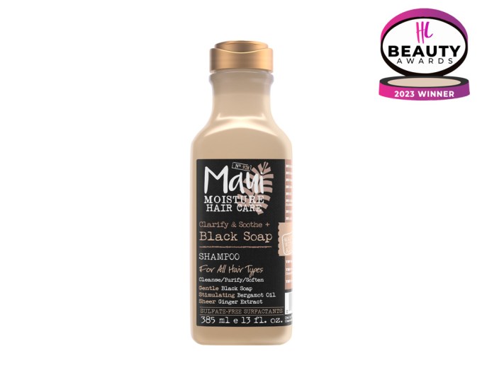 BEST SHAMPOO – Maui Moisture Clarify & Soothe + Black Soap Shampoo, $11, ulta.com