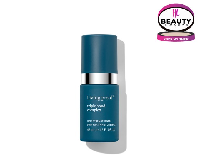 BEST HAIR TREATMENT – Living proof Triple Bond Complex, $45, livingproof.com