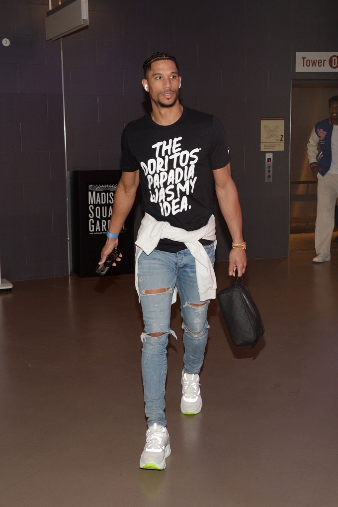 Tyler Herro And Josh Hart In Matching Papa Johns Shirts