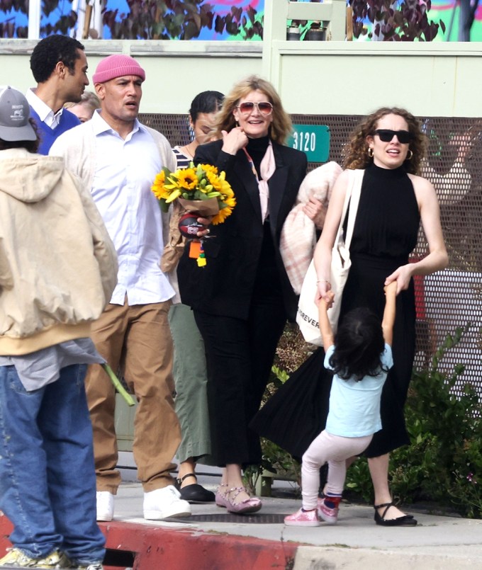 Laura Dern watches her daughter graduate high school