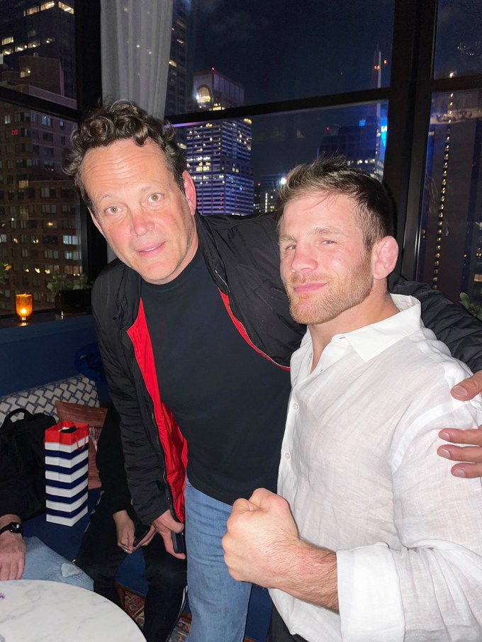 Vince Vaughn with MMA fighter AJ Agazarm