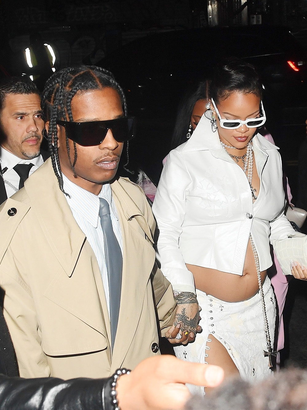 Rihanna and A$AP Rocky arrive at an after Party at Virgo, New York