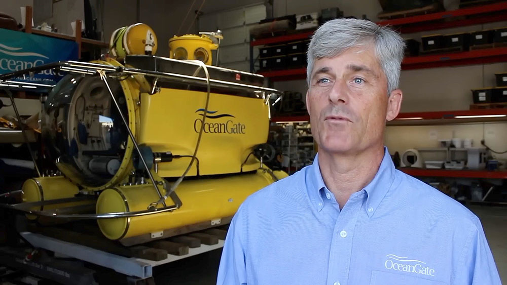 File image provided by the OceanGate Expeditions shows the company's CEO, Stockton Rusha speaking to a promotional video. OceanGate Expeditions said in a brief statement on Monday June 19, 2023 that it was mobilizing all options to rescue those on board the submarine on a tourism expedition to explore the wreckage of the Titanic. Stockton Rush, the founder of OceanGate Expeditions, is believed to be the fifth person aboard the missing submarine.
OceanGate Submarine Missing, Atlantic Ocean - 20 Jun 2023