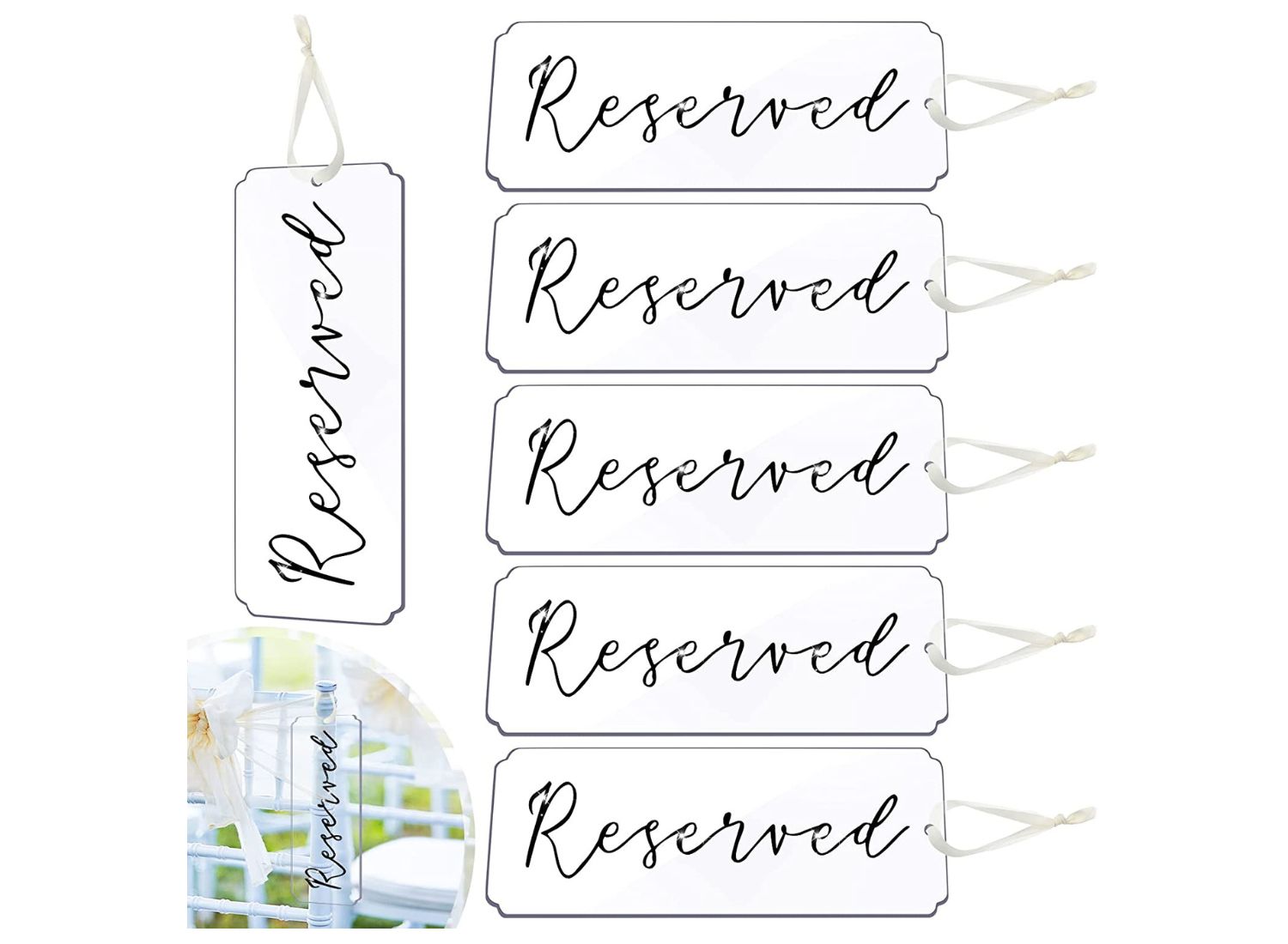 blulu wedding reserved sign