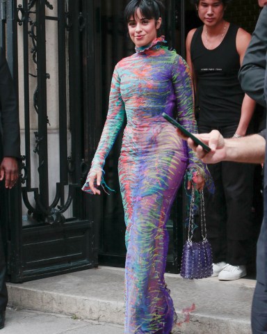 Camila Cabello attending Jean Paul Gaultier show during Paris Fashion Week. 05 Jul 2023 Pictured: Camila Cabello. Photo credit: Spread Pictures / MEGA TheMegaAgency.com +1 888 505 6342 (Mega Agency TagID: MEGA1003927_005.jpg) [Photo via Mega Agency]