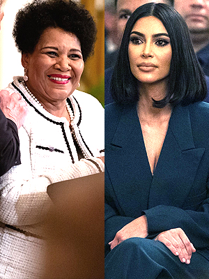 Alice Marie Johnson and Kim Kardashian