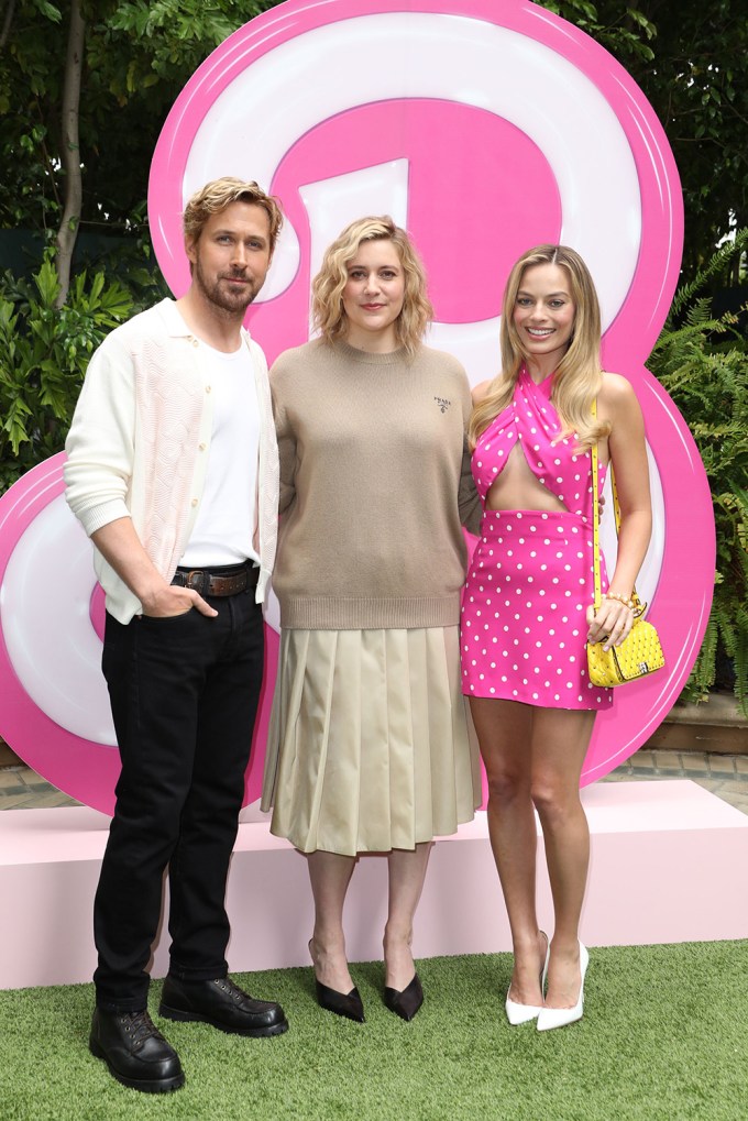 Ryan Gosling & Margot Robbie With Greta Gerwig