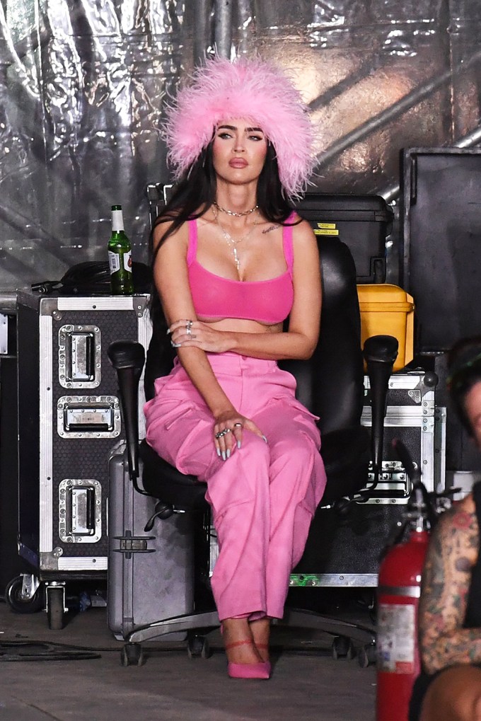 Megan Fox Supports Machine Gun Kelly At The Audacy Beach Festival