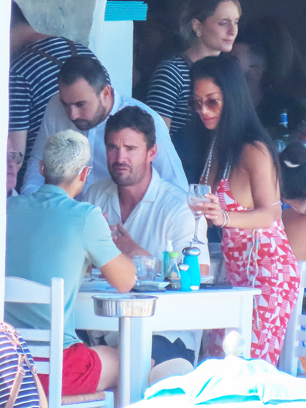 American singer Nicole Scherzinger celebrate her 44th birthday with boyfriend Thom Evans an friends in Mykonos, Greece