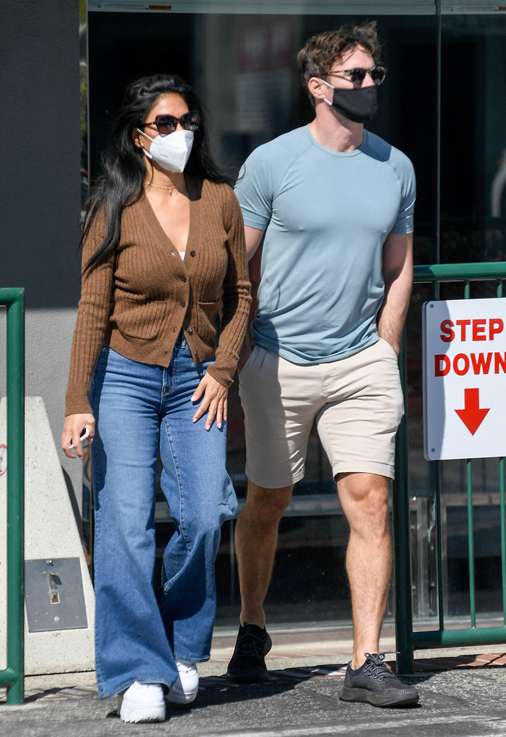 EXCLUSIVE: Nicole Scherzinger and Thom Evans leave Chin Chin after lunch