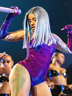Cardi B Twerks On Offset In Red Bikini After Microphone Drama