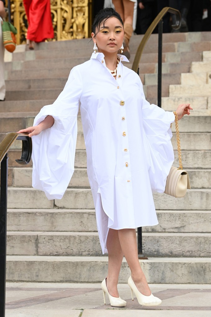 Lana Condor at the Schiaparelli show