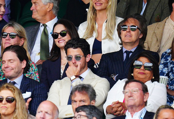 Lily James & David Lauren in their seats