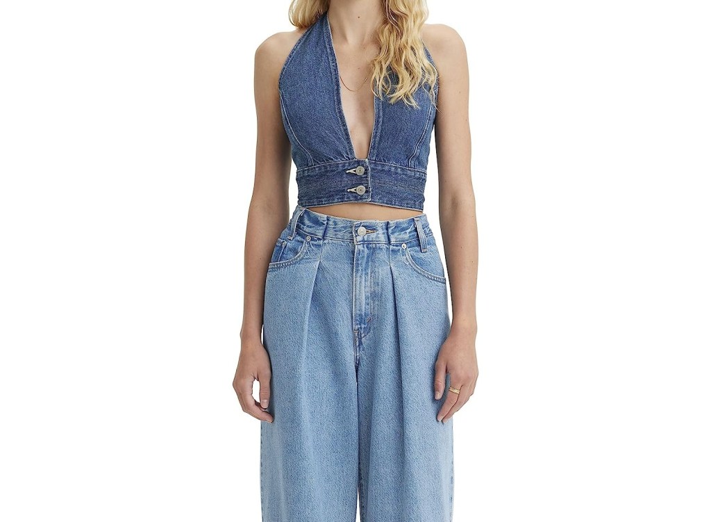 Levi's Daisy Denim Halter Top