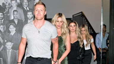 Kim Zolciak-Biermann, her husband Kroy Biermann and daughter Brielle Biermann were seen leaving dinner at 'Catch' Restaurant in Los Angeles, CA