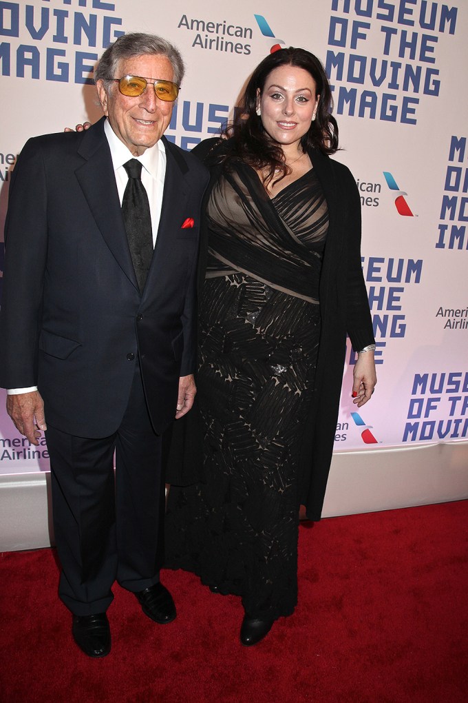 Tony Bennett & Joanna Bennett on a red carpet