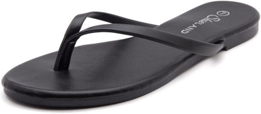 black flip flops