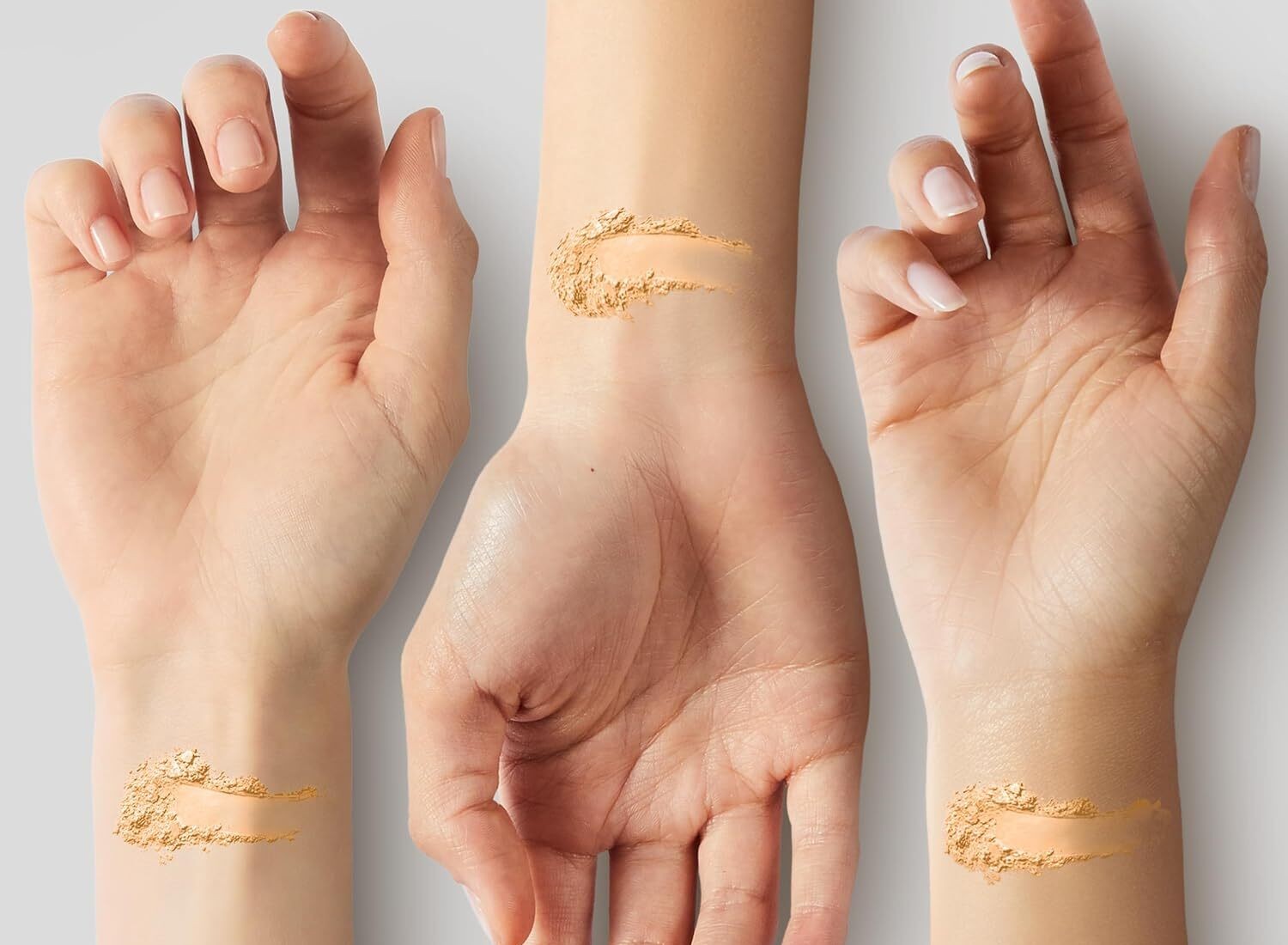 Three hands test foundation shades