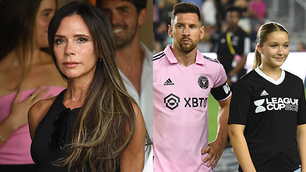 victoria beckham, lionel messi, harper beckham