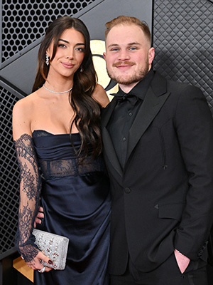 Zach Bryan and Brianna LaPaglia at the 2024 Grammys