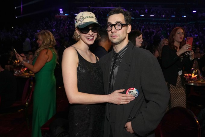 Jack Antonoff & Margaret Qualley at the 2023 Grammys