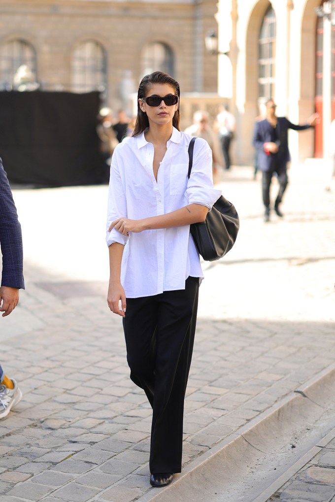 Kaia Gerber Spotted in Madewell