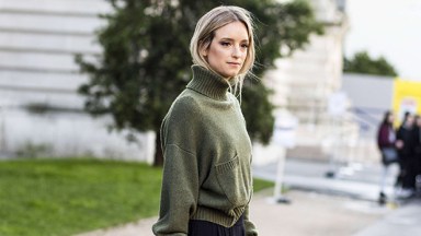 green sweater